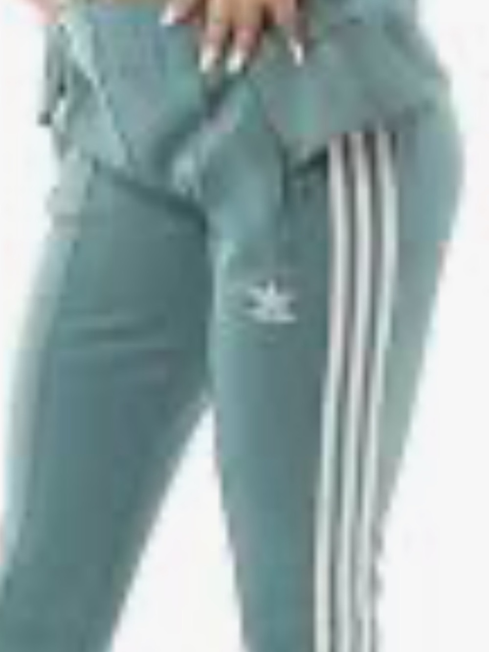 adidas Teal-Blue Kids Sweatpants with White Three Stripes